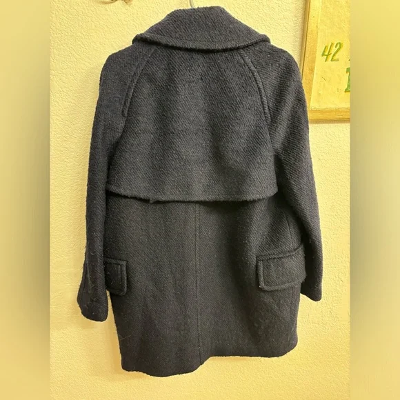 Coach Women's Navy Wool PeaCoat - Picture 2 of 4